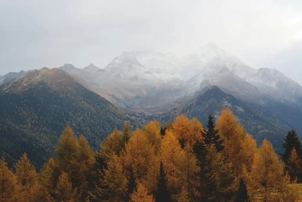 Aerial photography of a mountain