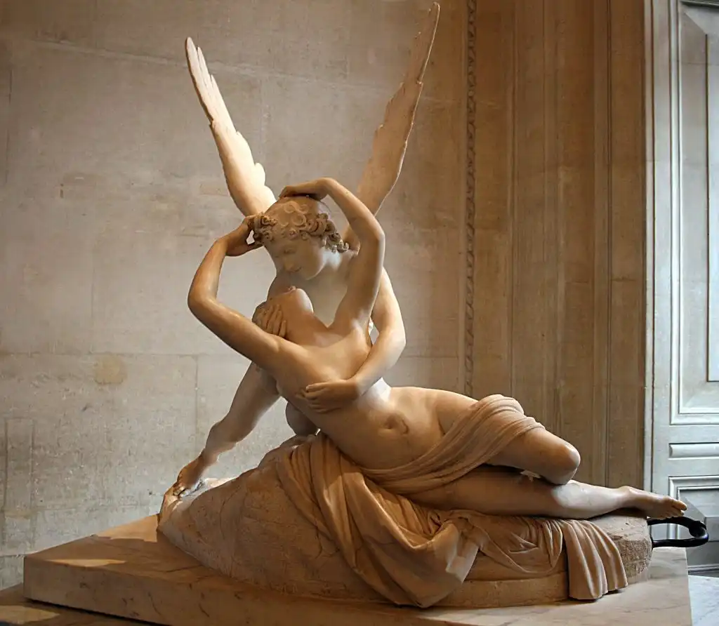 Romanticism in sculpture: Psyche Revived by Cupid's Kiss by Antonia Canova, 1787–1793
