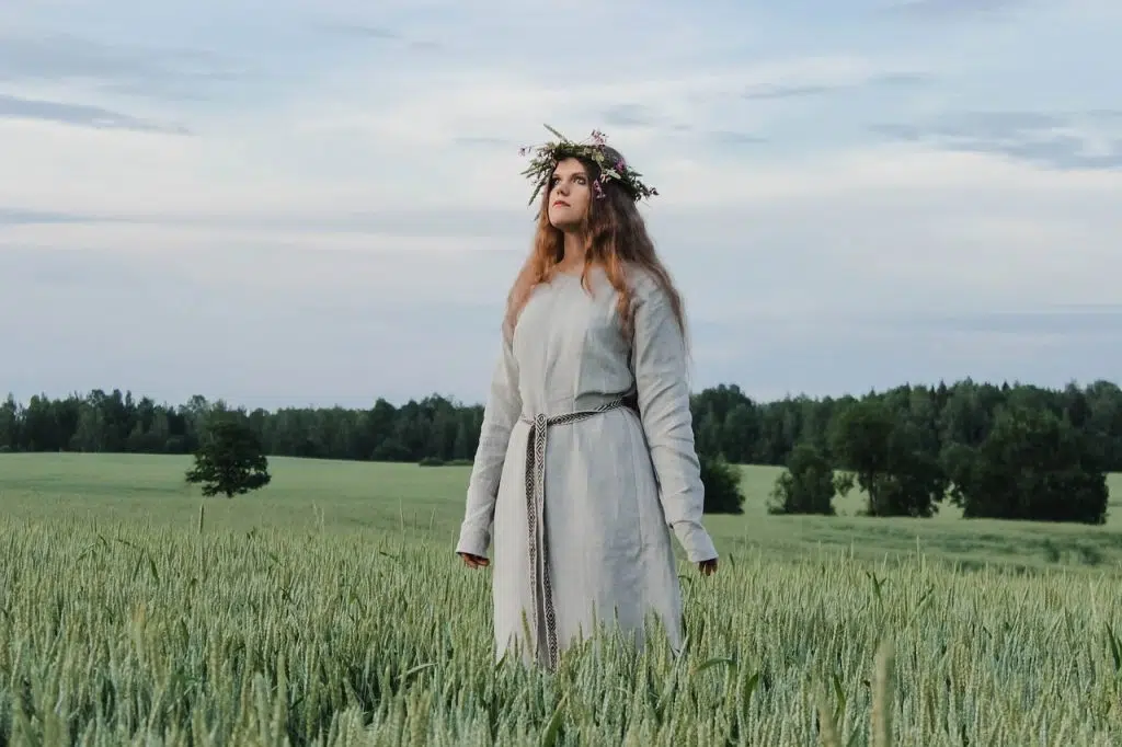 woman, model, field