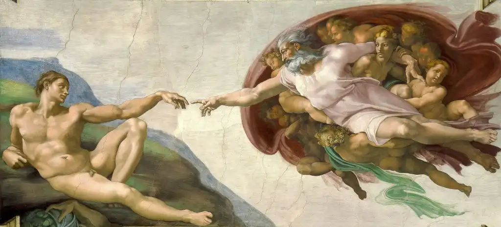 The Creation of Adam by Michelangelo, 1512 