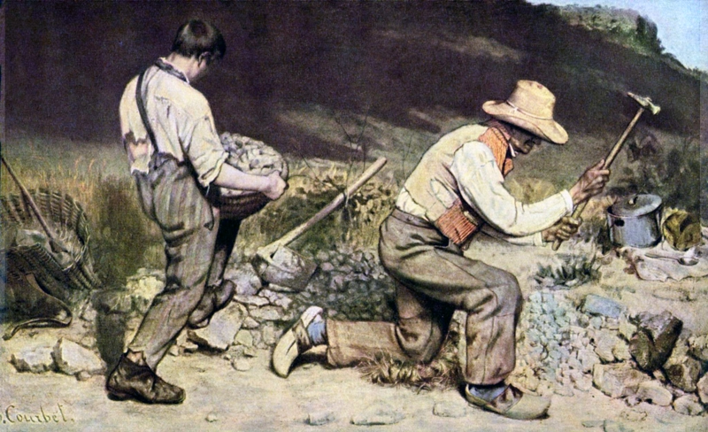 The Stone Breakers by Gustave Courbet, 1849