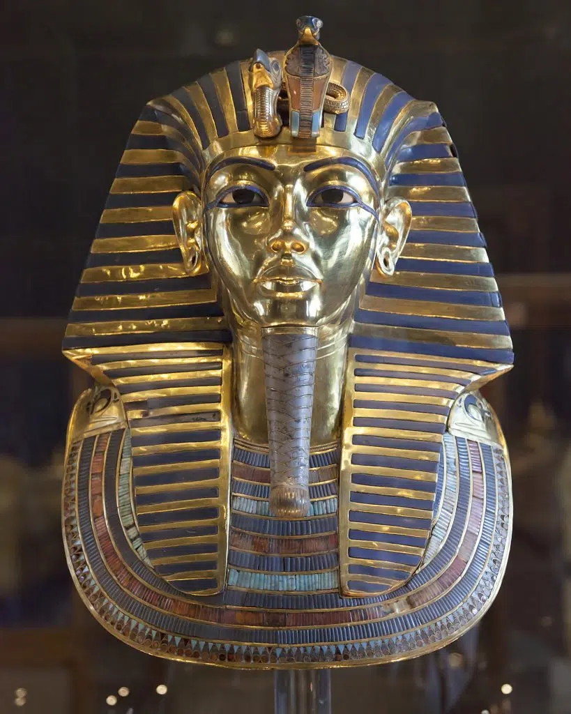 The funerary mask of Tutankhamun
