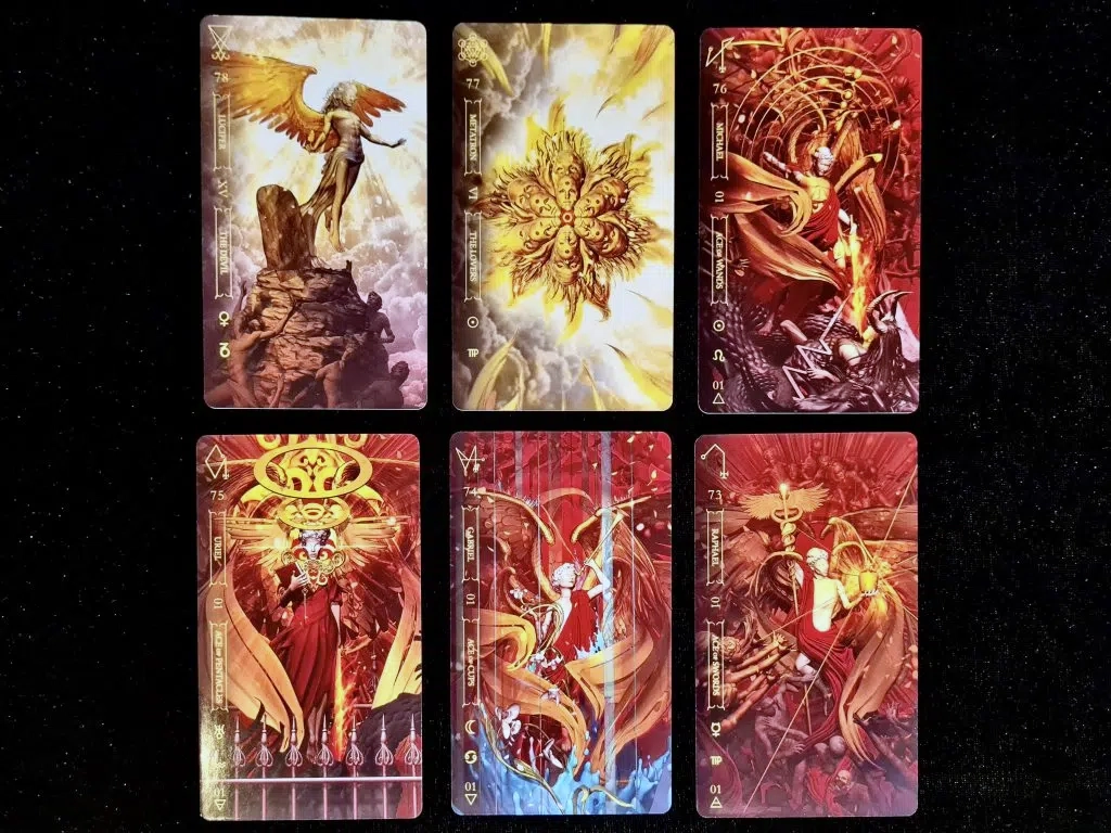 Example Cards from the Deck of Notoria: Tarot in Light