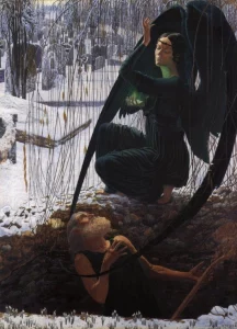 The Death of the Grave Digger by Carlos Schwabe, 1895