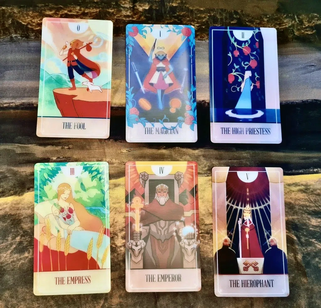 Example Cards from The Fablemaker's Animated Tarot Deck