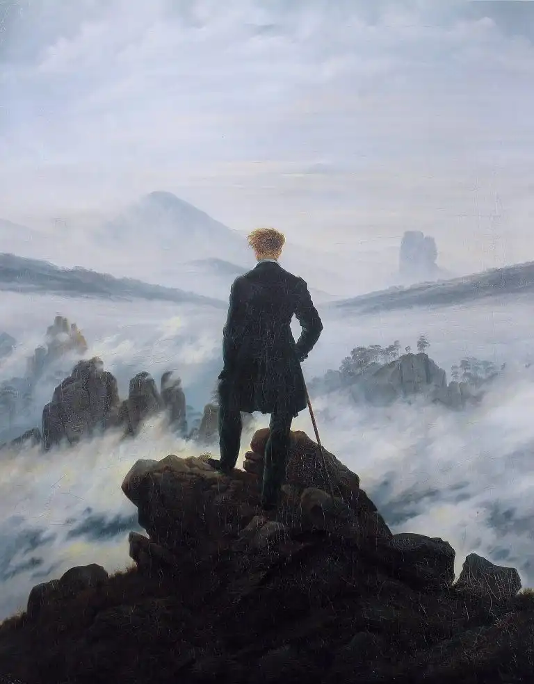 Wanderer above the Sea of Fog by Caspar David Friedrich, 1818