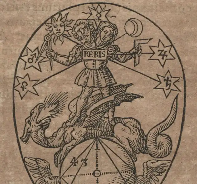 Sixth woodcut from the series in Basil Valentine's Azoth