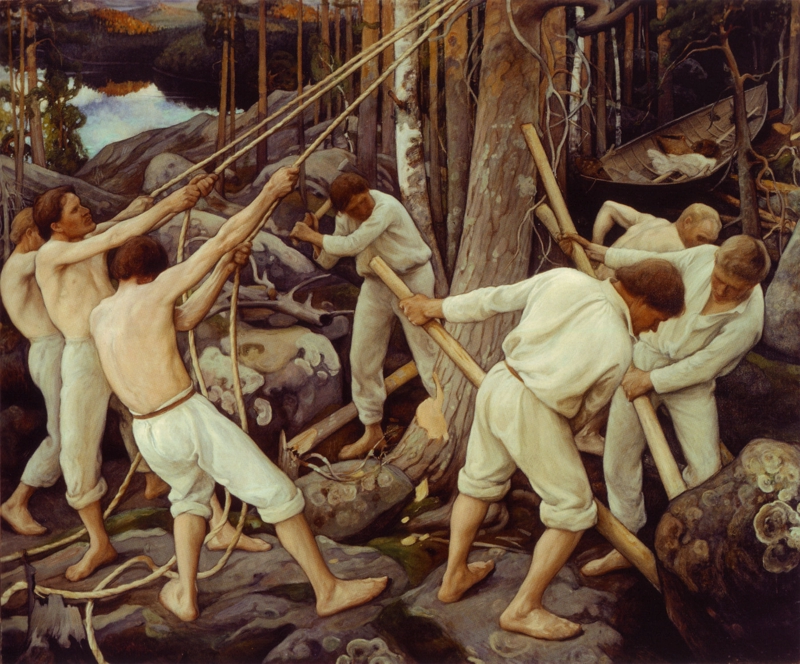 Pioneers in Karelia by Pekka Halonen, 1900